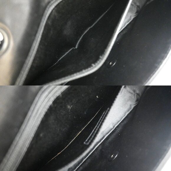 CHANEL CC Logo New Travel Line Chain Shoulder Bag Canvas Leather Black 310RP04 - Picture 10 of 16